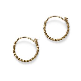 ANNI LU TWISTED HOOP PETIT GULDPLATED
